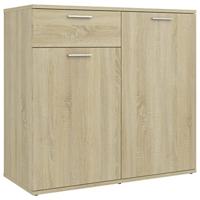 VidaXL Dressoir 80x36x75 cm bewerkt hout sonoma eikenkleurig - thumbnail