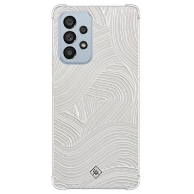 Samsung Galaxy A53 shockproof hoesje - Abstract beige waves