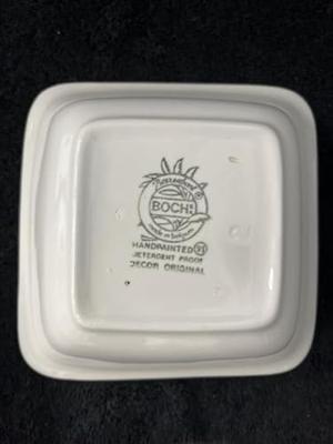 Boerenbont vierkante schaal 23 x 23 cm Boerenbont vierkante schaal 23 x 23 cm