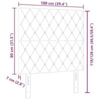 LED Hoofdbord met LED -striplichten Donkerblauw 100 cm Fluweel - thumbnail