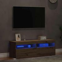 Tv-meubels met LED 2 st bewerkt hout artisanaal eiken - thumbnail