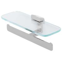 Toiletrolhouder Dubbel Met Transparant Planchet Geesa Shift Chroom Geesa - thumbnail