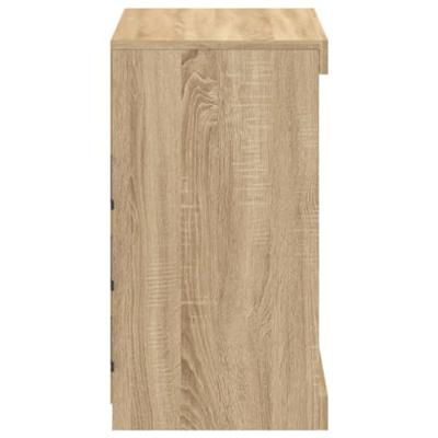 Dressoir met LED-verlichting 60,5x37x67 cm sonoma eikenkleurig Dressoir met LED-verlichting 60,5x37x67 cm sonoma eikenkleurig