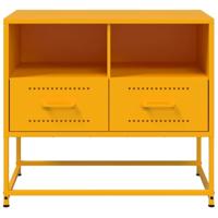 Tv-meubel 68x39x60,5 cm staal mosterdgeel - thumbnail