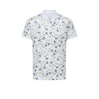 SELECTED HOMME gebloemde slim fit polo Willy van biologisch katoen wit/geel/groen - thumbnail
