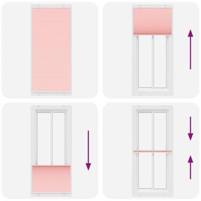 Pliss rolgordijn 100x200 cm stofbreedte 99,4cm polyester roze Pliss rolgordijn 100x200 cm stofbreedte 99,4cm polyester roze