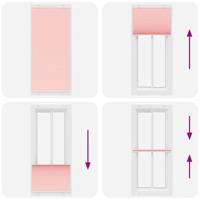 Pliss rolgordijn 100x200 cm stofbreedte 99,4cm polyester roze - thumbnail