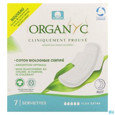 Organyc Maandverband Extra Nacht Bio Katoen 7