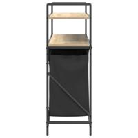 Wasmand 3 vakken met planken sonoma eikenkleurig - thumbnail