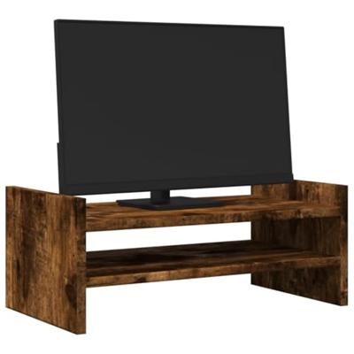 VidaXL Monitorstandaard 50x27x20 cm bewerkt hout gerookt eikenkleurig VidaXL Monitorstandaard 50x27x20 cm bewerkt hout gerookt eikenkleurig