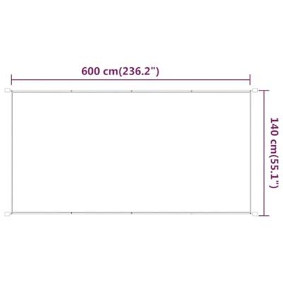 VidaXL Luifel verticaal 140x600 cm oxford stof lichtgroen