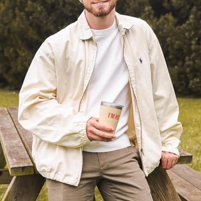 Koffiemok thermosbeker "Im hot" beige Koffiemok thermosbeker "Im hot" beige