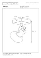 Lucide MADEE - Plafondspot - 1xE14 - Zwart - thumbnail