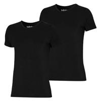 Apollo T-shirt Heren Bamboo Basic V-neck Zwart 2-pack-M - thumbnail