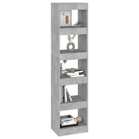 Boekenkast/kamerscherm 40x30x166 cm betongrijs - thumbnail