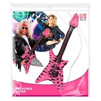 Opblaasbare rock gitaar roze - thumbnail