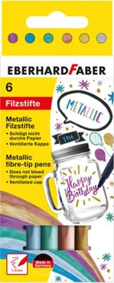 6 Metallic viltstiften Eberhard Faber 551006