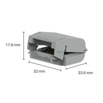 WAGO 207-1331 207-1331 Gelbox voor verbindingsklemmen Flexibel: - Massief: - 4 stuk(s) Grijs WAGO 207-1331 207-1331 Gelbox voor verbindingsklemmen Flexibel: - Massief: - 4 stuk(s) Grijs