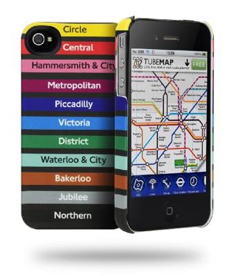 Cygnett TFL Night Lines PC-hoesje met Rubberised Paint voor iPhone 4S met Screen Protector