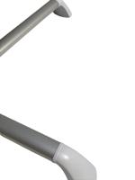 SecuCare wand bad/douche greep Alu wit hoek 90 gr - thumbnail