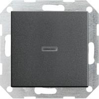 Gira drukvlakschakelaar wisselschakelaar met contrlamp antraciet - thumbnail