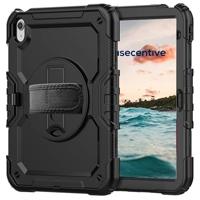 Casecentive Handstrap Pro Hardcase met handriem iPad Air 11" 2024 black - thumbnail