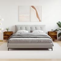 Nachtkastjes 2 st 40x35x47,5 cm bewerkt hout gerookt eikenkleur - thumbnail