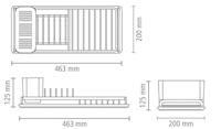 Brabantia SinkSide Compact Afdruiprek Zwart - thumbnail