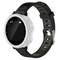 Effen kleur siliconen horloge beschermhoes voor de Garmin F235 / F750(White) - thumbnail
