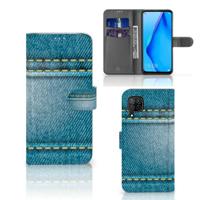 Huawei P40 Lite | Wallet Case | met Pasjes | Jeans - thumbnail