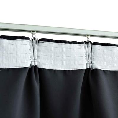Gordijn verduisterend met haken 290x245 cm zwart Gordijn verduisterend met haken 290x245 cm zwart