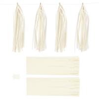 Creativ Company Tassels, afm 12x35 cm, 14 gr, off-white, 12 stuk/ 1 doos - thumbnail