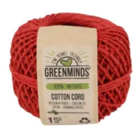 Greenminds katoenen koord rood 20 m | 30 stuks - thumbnail