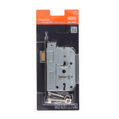 Nemef 1266 Deurslot | DM50mm | S55mm | krukgat 8mm | voorplaat zwart gelakt 20x174mm afgerond | messing dag- en nachtschoot | 2 sleutels | DR 1+3/2+4 Nemef 1266 Deurslot | DM50mm | S55mm | krukgat 8mm | voorplaat zwart gelakt 20x174mm afgerond | messing dag- en nachtschoot | 2 sleutels | DR 1+3/2+4