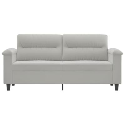 Tweezitsbank 140 cm microvezelstof lichtgrijs Tweezitsbank 140 cm microvezelstof lichtgrijs