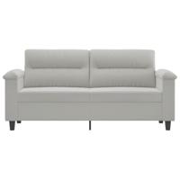 Tweezitsbank 140 cm microvezelstof lichtgrijs - thumbnail