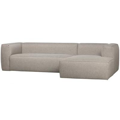 WOOOD Loungebank 'Bean' Rechts, Melange, kleur Lichtgrijs