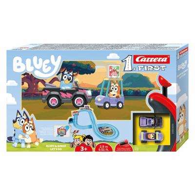 Carrera first racebaan - bluey vs. bingo let's go 2,9m Carrera first racebaan - bluey vs. bingo let's go 2,9m