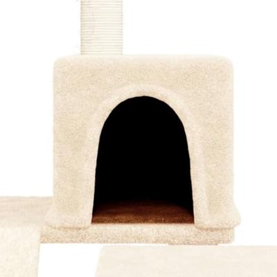 VidaXL Kattenmeubel met sisal krabpalen 82 cm crèmekleurig