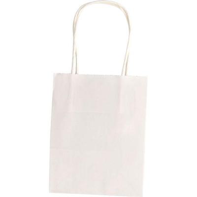 Tas met handvat Folia kraftpapier 110gr 12x15x5.5cm 20 stuks wit