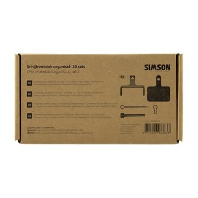 Simson schijfremblok organisch shimano/tektro bulk (25 sets)