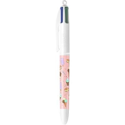Bic Colours Decors, 4-kleurenbalpen, medium, klassieke inktkleuren, doos van 8 stuks - thumbnail