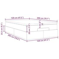 Ottoman bed met matras 120x200cm fluweel roze - thumbnail