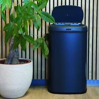 Automatische keukenprullenbak - LOGAN - KITCHEN MOVE - 58 L - Matgrijs roestvrij staal met omsnoeringsband - thumbnail