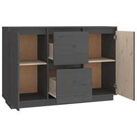 Dressoir 111x34x75 cm massief grenenhout grijs - thumbnail