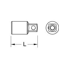 KS Tools 962.1470 9621470 Verloopstuk Aandrijving 1/4 (6.3 mm) 30 mm 1 stuk(s) - thumbnail