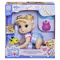 Baby Alive, Harper Hugs Crawling, 27 cm elektronische pop die kruipt, blond haar, voor kinderen vanaf 3 jaar - thumbnail