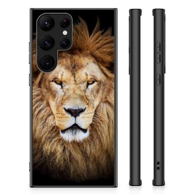 Samsung Galaxy S23 Ultra Dierenprint Telefoonhoesje Leeuw Samsung Galaxy S23 Ultra Dierenprint Telefoonhoesje Leeuw