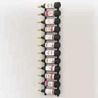 Wijnrek wandmontage voor 12 flessen ijzer zwart - thumbnail