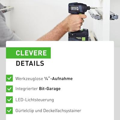 Festool TID 18-Basic Accu slagschroevendraaier 180Nm 18V Basic Body in Systainer - 576481 - thumbnail